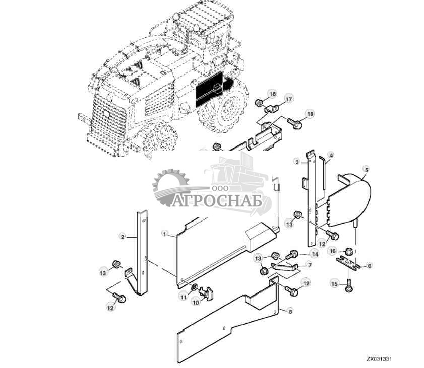 Ограждение, главный привод 